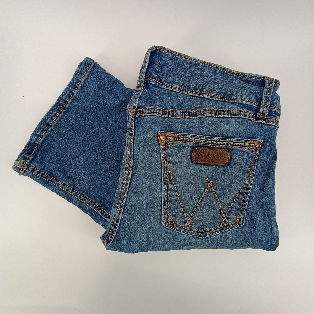Wrangler Boot Cut Jeans Womens 11x34 Blue Denim Western Classic 1009MWZKM
